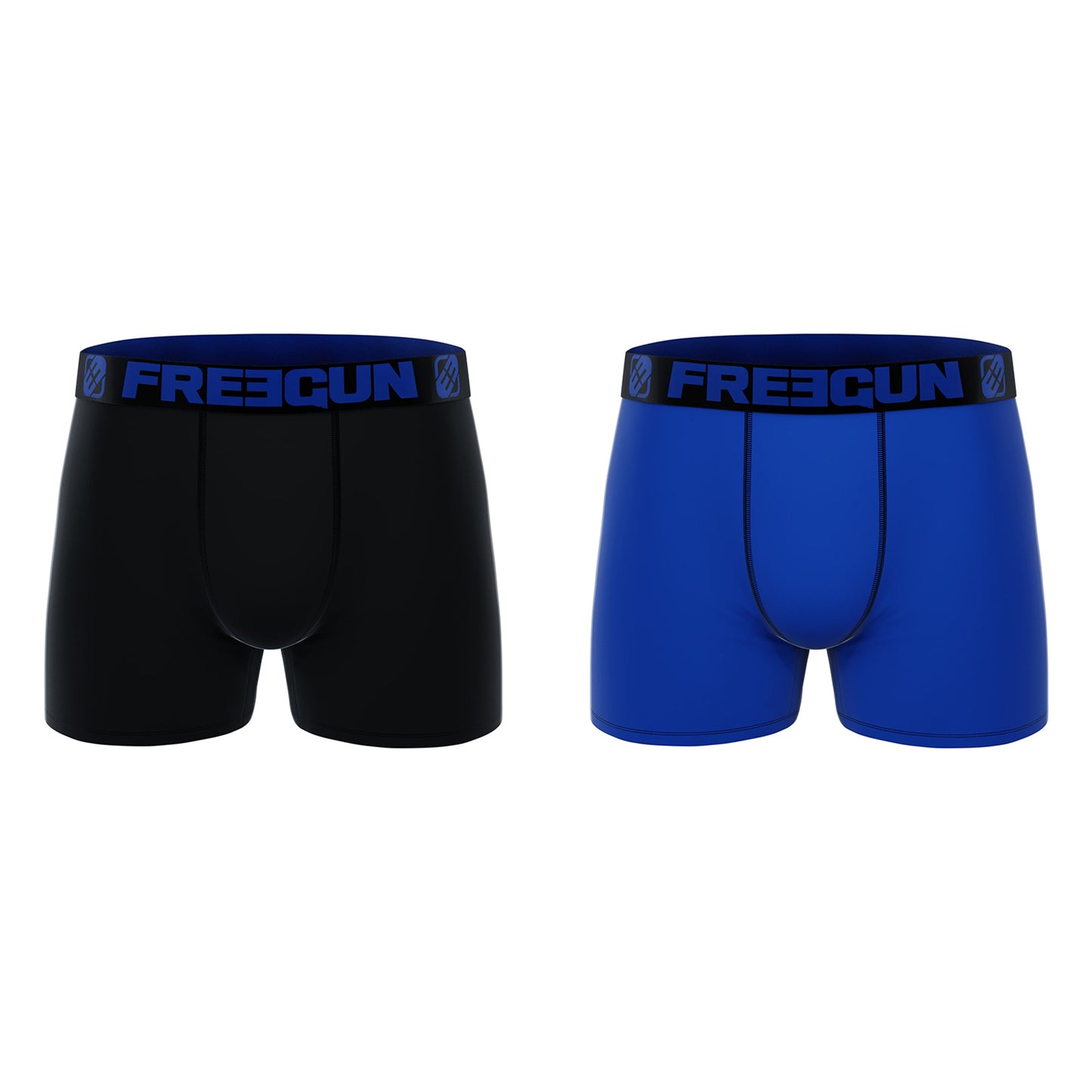 Moške bokserice FREEGUN - 2 PACK BM (črne-modre)