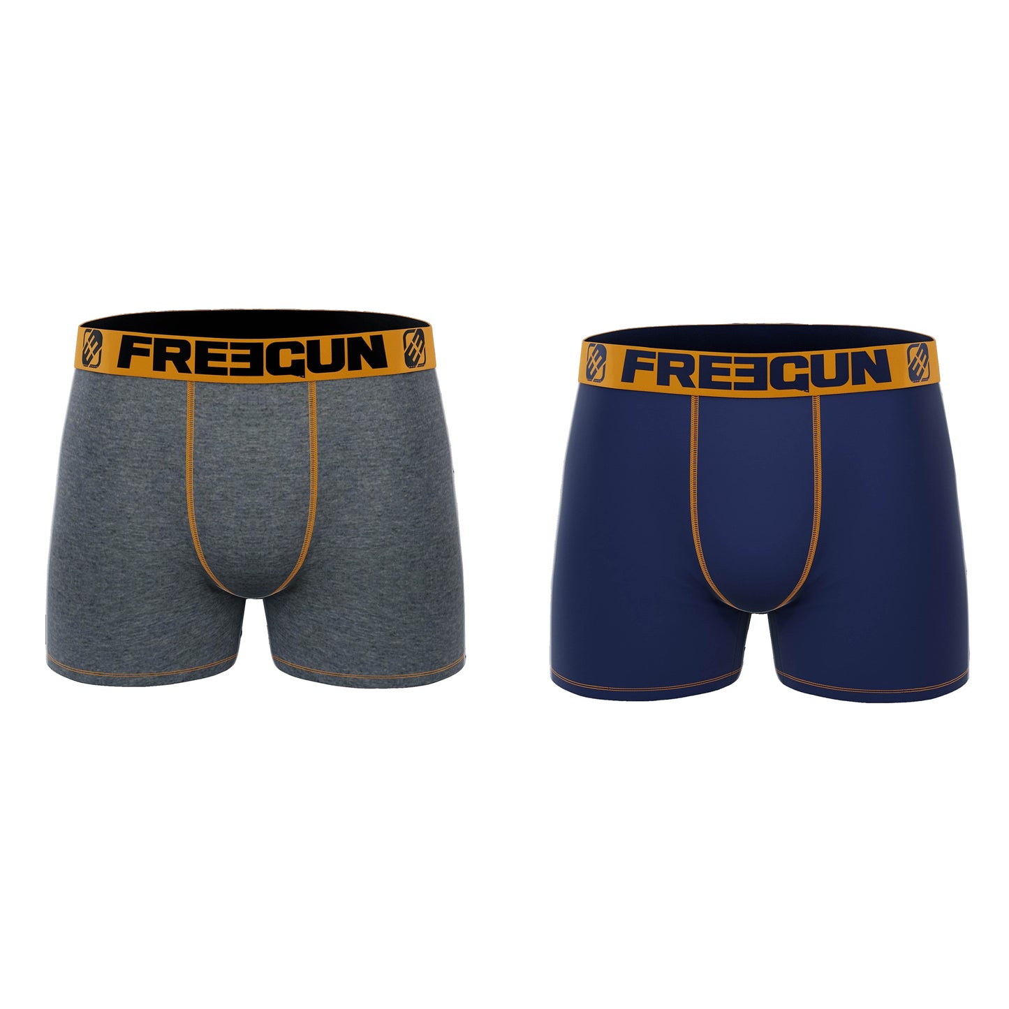 Moške bokserice FREEGUN - 2 PACK BC (Melange grey-blue)