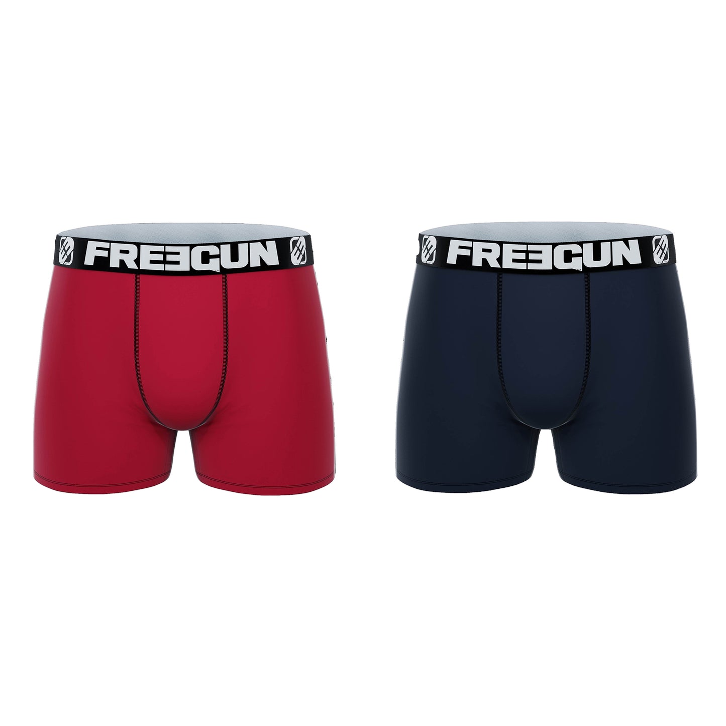 Moške bokserice FREEGUN - 2 PACK BC (Chilly red-Salute navy)